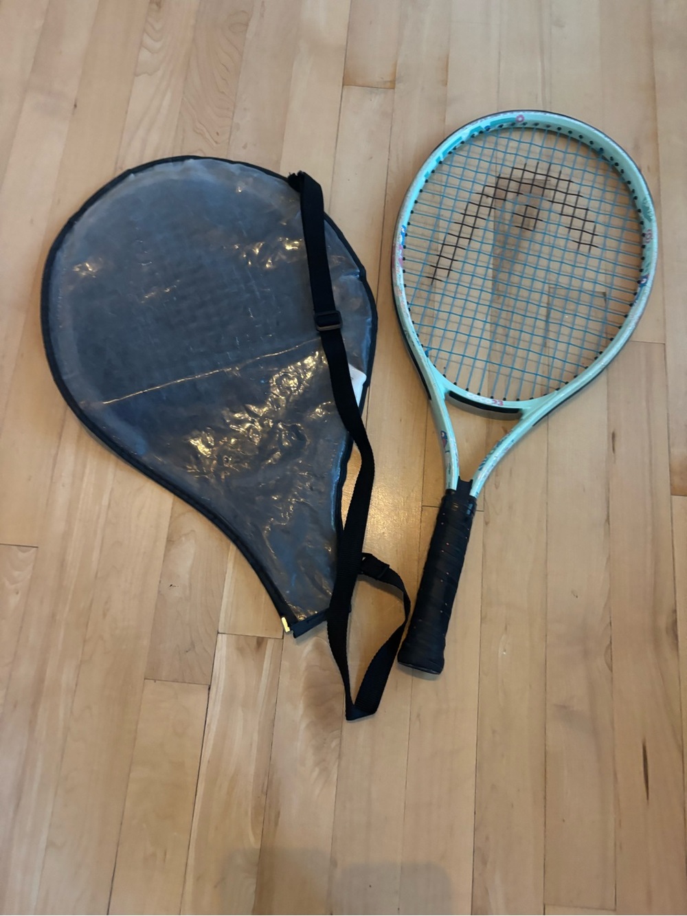 Head Turquoise Tennis Racket with Black Grip and Cover
